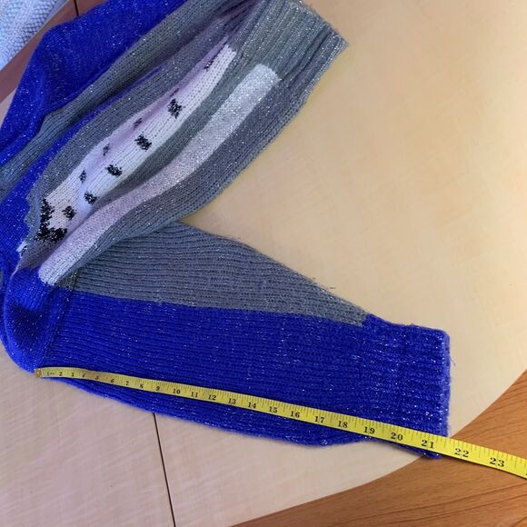 Vintage Wool Angora Sweater Pullover S Art Modern Skyscrapers Houses Skyline NYC - Picture 10 of 12